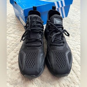 Adidas Men's Triple Black ZX 2K Boost Sneakers